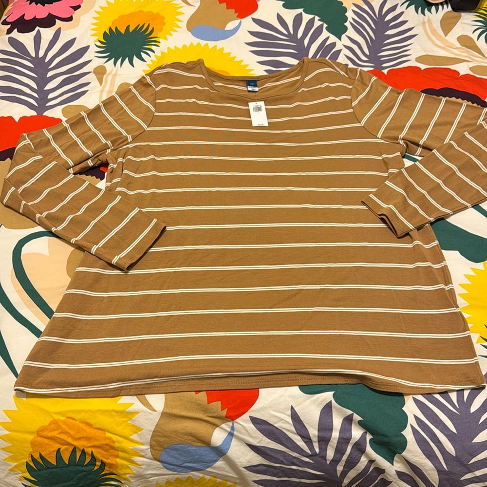 New Striped Old Navy Long Sleeve T-Shirt